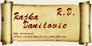 Rajka Danilović vizit kartica